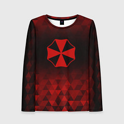 Женский лонгслив Resident Evil red poly