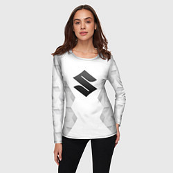 Лонгслив женский Suzuki white poly, цвет: 3D-принт — фото 2