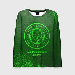 Лонгслив женский Leicester City - green gradient, цвет: 3D-принт