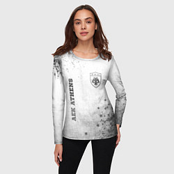 Лонгслив женский AEK Athens - white gradient вертикально, цвет: 3D-принт — фото 2