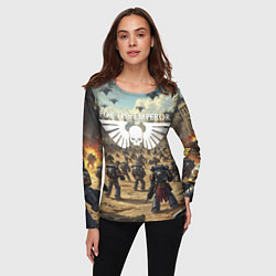 Лонгслив женский Warhammer 40k поле боя, цвет: 3D-принт — фото 2
