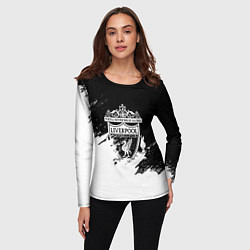 Лонгслив женский Liverpool краски белые, цвет: 3D-принт — фото 2