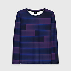 Женский лонгслив Color blue square