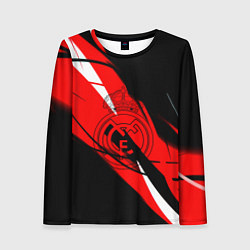 Лонгслив женский Real Madrid текстура, цвет: 3D-принт