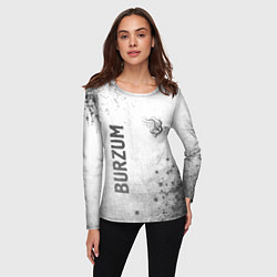 Лонгслив женский Burzum - white gradient вертикально, цвет: 3D-принт — фото 2