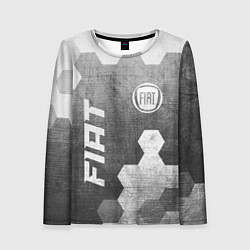 Лонгслив женский Fiat - grey gradient вертикально, цвет: 3D-принт