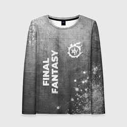 Женский лонгслив Final Fantasy - grey gradient вертикально