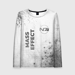 Женский лонгслив Mass Effect - white gradient вертикально