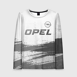 Лонгслив женский Opel - white gradient посередине, цвет: 3D-принт