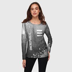 Лонгслив женский OneRepublic - grey gradient вертикально, цвет: 3D-принт — фото 2