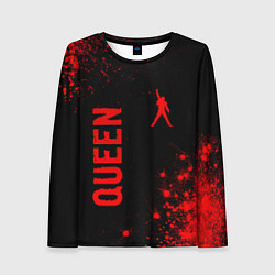 Лонгслив женский Queen - red gradient вертикально, цвет: 3D-принт