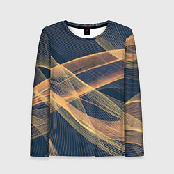 Лонгслив женский Световые волны, цвет: 3D-принт