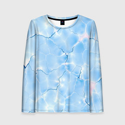 Женский лонгслив Прозрачная голубая вода