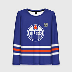 Женский лонгслив Эдмонтон Ойлерз хоккей
