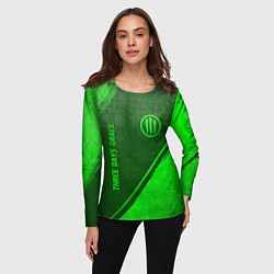 Лонгслив женский Three Days Grace - green gradient вертикально, цвет: 3D-принт — фото 2