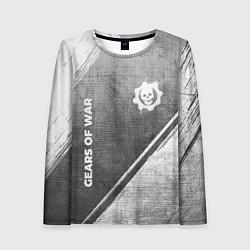 Женский лонгслив Gears of War - grey gradient вертикально