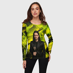 Лонгслив женский Bones держит трость, цвет: 3D-принт — фото 2