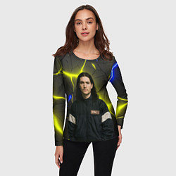 Лонгслив женский Bones в спортивном стиле, цвет: 3D-принт — фото 2