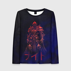 Лонгслив женский Мифический воин в неоновом свете, цвет: 3D-принт
