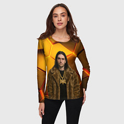 Лонгслив женский Bones с цепью в шубе, цвет: 3D-принт — фото 2