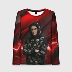 Лонгслив женский Bones с черепами на худи, цвет: 3D-принт