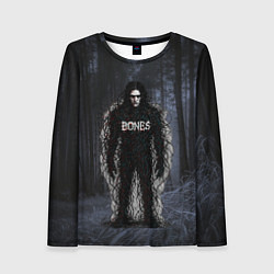 Лонгслив женский Bones в стиле ужасов, цвет: 3D-принт