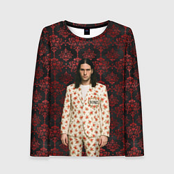 Лонгслив женский Bones в костюме с розами, цвет: 3D-принт