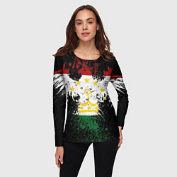 Лонгслив женский Таджикистан, цвет: 3D-принт — фото 2