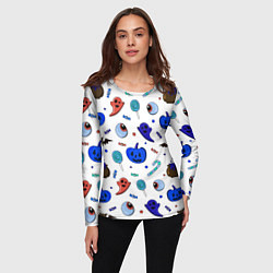 Лонгслив женский Halloween white, цвет: 3D-принт — фото 2