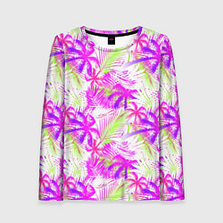 Лонгслив женский Palm tree pink, цвет: 3D-принт