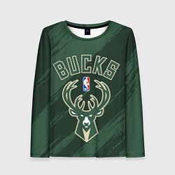 Лонгслив женский Милуоки Бакс - цвета команды, цвет: 3D-принт