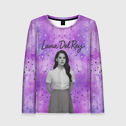 Лонгслив женский Lana Del Rey в черно-белом, цвет: 3D-принт