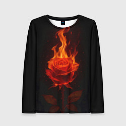 Женский лонгслив Flaming rose