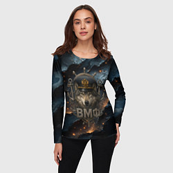 Лонгслив женский Волк морской пехотинец ВМФ, цвет: 3D-принт — фото 2