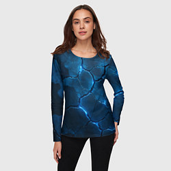 Лонгслив женский Неоновые плиты с камуфляжем, цвет: 3D-принт — фото 2
