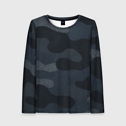 Женский лонгслив Текстурный камуфляж на ткани