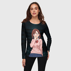Лонгслив женский Испуганная Сиратори Айра, цвет: 3D-принт — фото 2