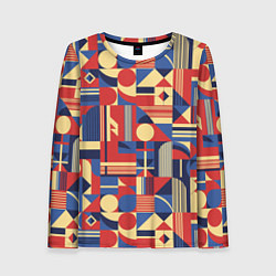Лонгслив женский Геометрический карнавал, цвет: 3D-принт