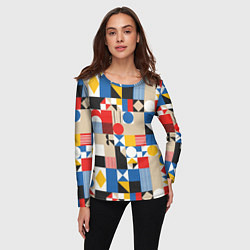 Лонгслив женский Геометрический балаган, цвет: 3D-принт — фото 2