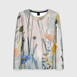 Женский лонгслив Цветы полевые