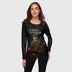 Лонгслив женский Орел ВДВ с неба за победой, цвет: 3D-принт — фото 2