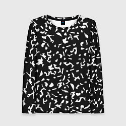 Лонгслив женский Черный камуфляж, цвет: 3D-принт