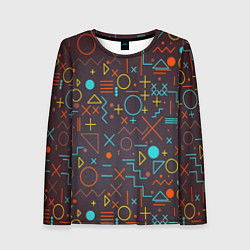 Женский лонгслив Different shapes of geometry