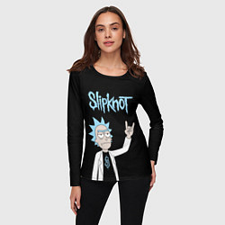 Лонгслив женский Slipknot и Рик Санчес из Рик и Морти, цвет: 3D-принт — фото 2