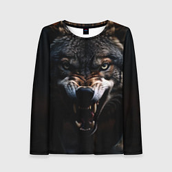 Лонгслив женский Волчара, цвет: 3D-принт