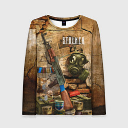 Лонгслив женский Сталкер - тени из прошлого, цвет: 3D-принт