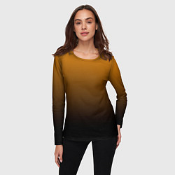 Лонгслив женский Orange gradient, цвет: 3D-принт — фото 2