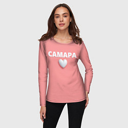 Лонгслив женский Самара сердце, цвет: 3D-принт — фото 2