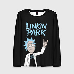 Лонгслив женский Linkin Park и Рик рокер двухсторонняя, цвет: 3D-принт