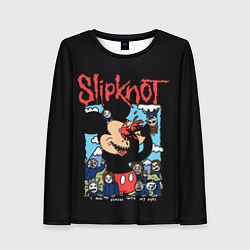 Лонгслив женский Слипкнот и Микки Маус - I push my fingers into my, цвет: 3D-принт
